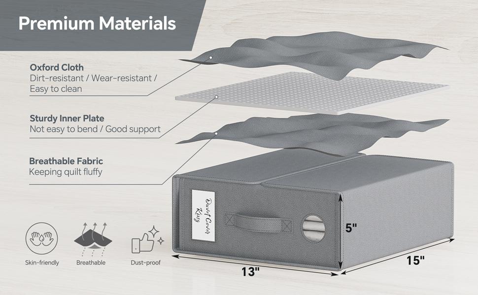 TRZZ Gift Box  Foldable  Bedding Organizer 4/8Pack - Large Capacity Sheet/Blanket Storage Bins with Clear Window, Fits Queen/King Bedding, Closet Organizers for Sheets/Pillows/Quilts