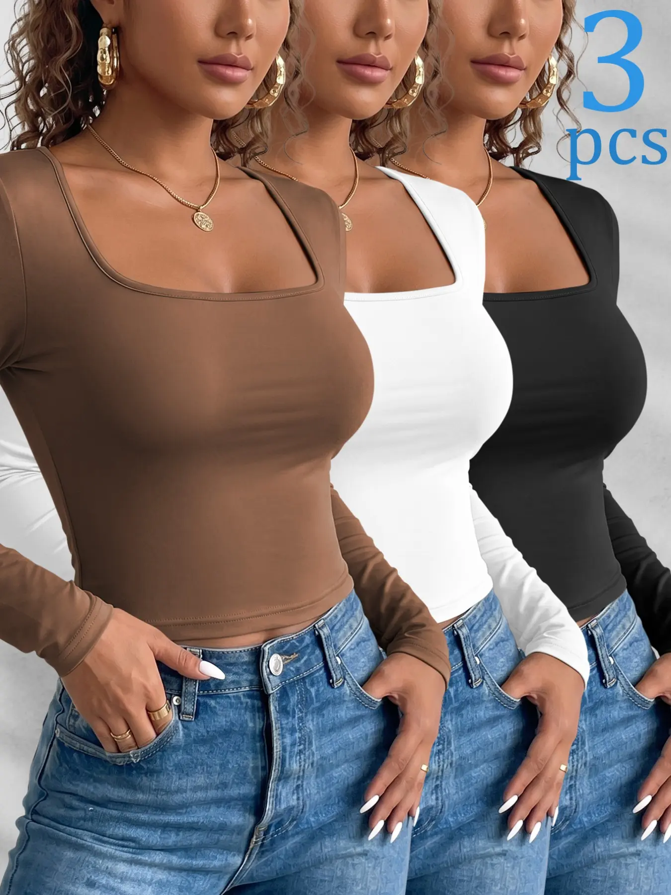 Coffee Brown + White + Black