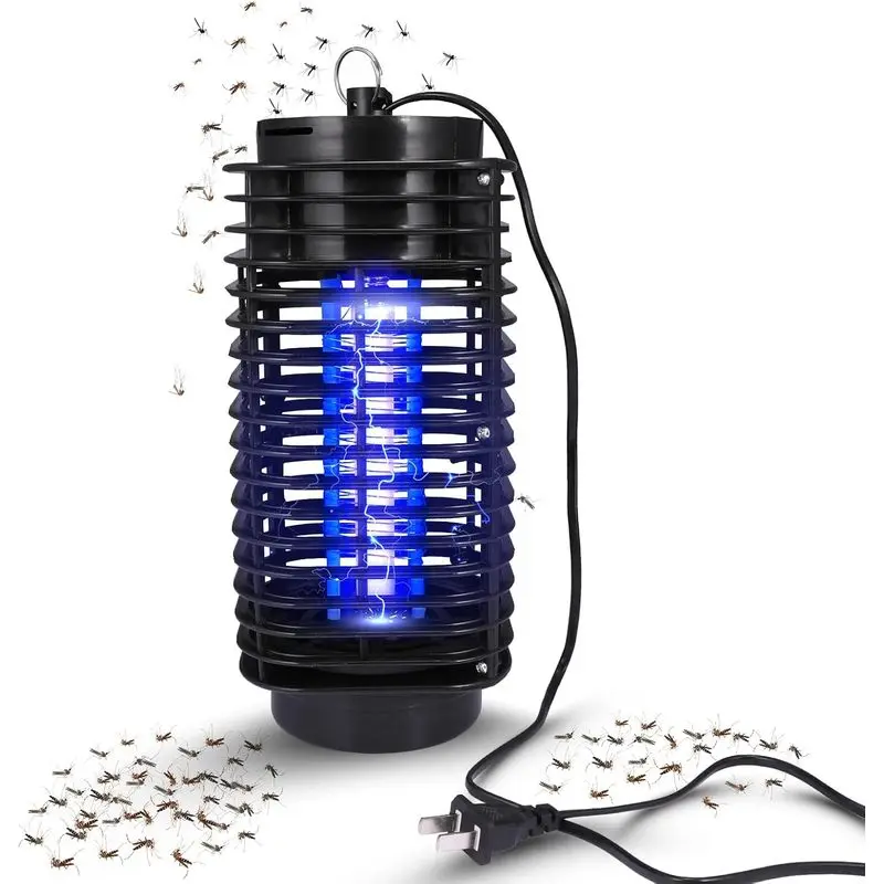 Modern Tower Shape Electric Bug Zapper, 3-5W UV LED ABS Plastic Compact Insect Killer Lamp, Silent Operation Mosquito & Fly Trap for Home/Restaurant-Fishing Use-1105