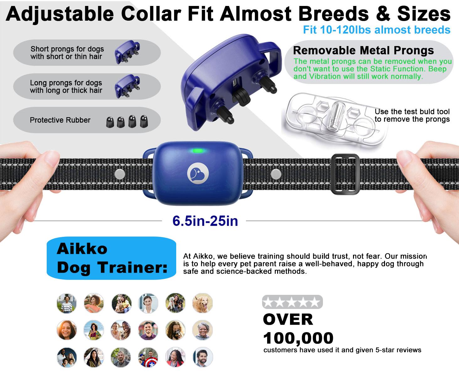Dog Shock Collar Electric Training e-Collar, Training Collars, Anti-Barking Device with Remote, 3 Modes Beep Vibration Shock , Security Lock , IPx7 Waterproof, Up to 2600 Feet Range