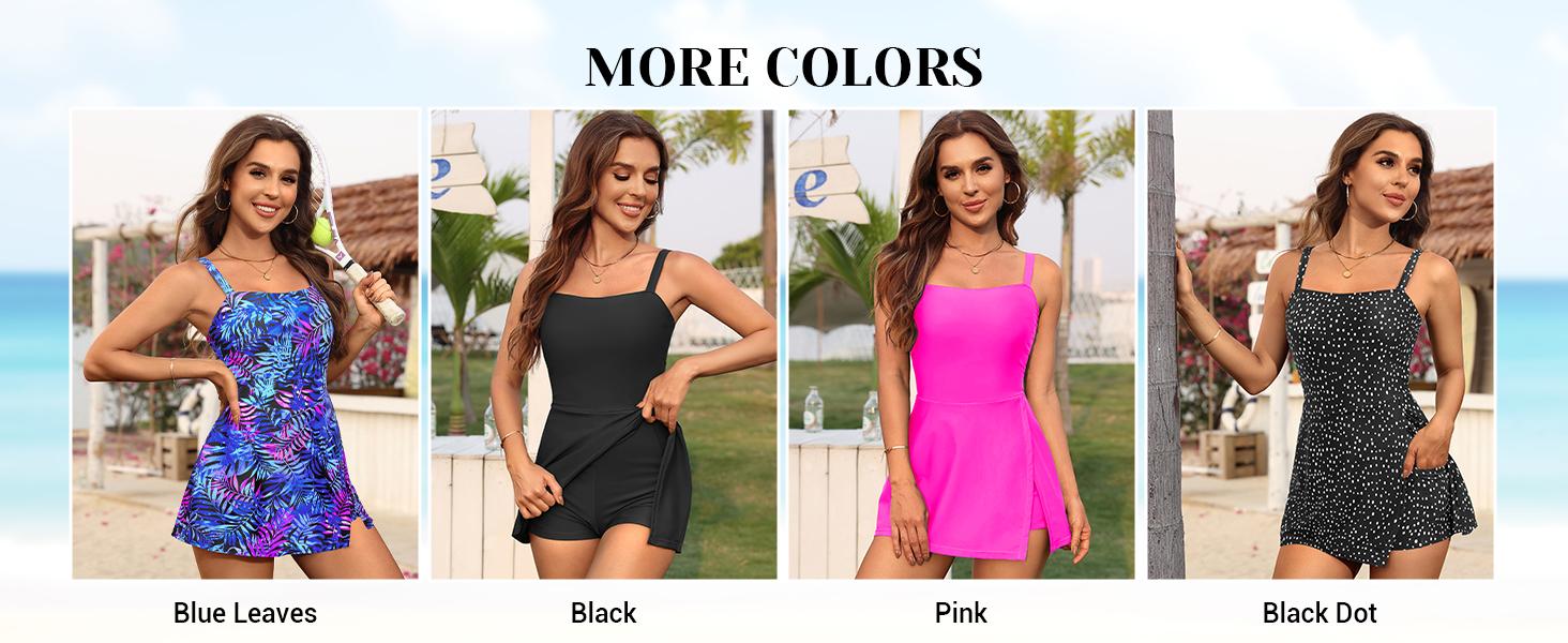 Daci Women's One Piece Swimdress - Tummy Control Swimsuit Full Coverage Modest Skirted Bathing Suit with Pockets 2026