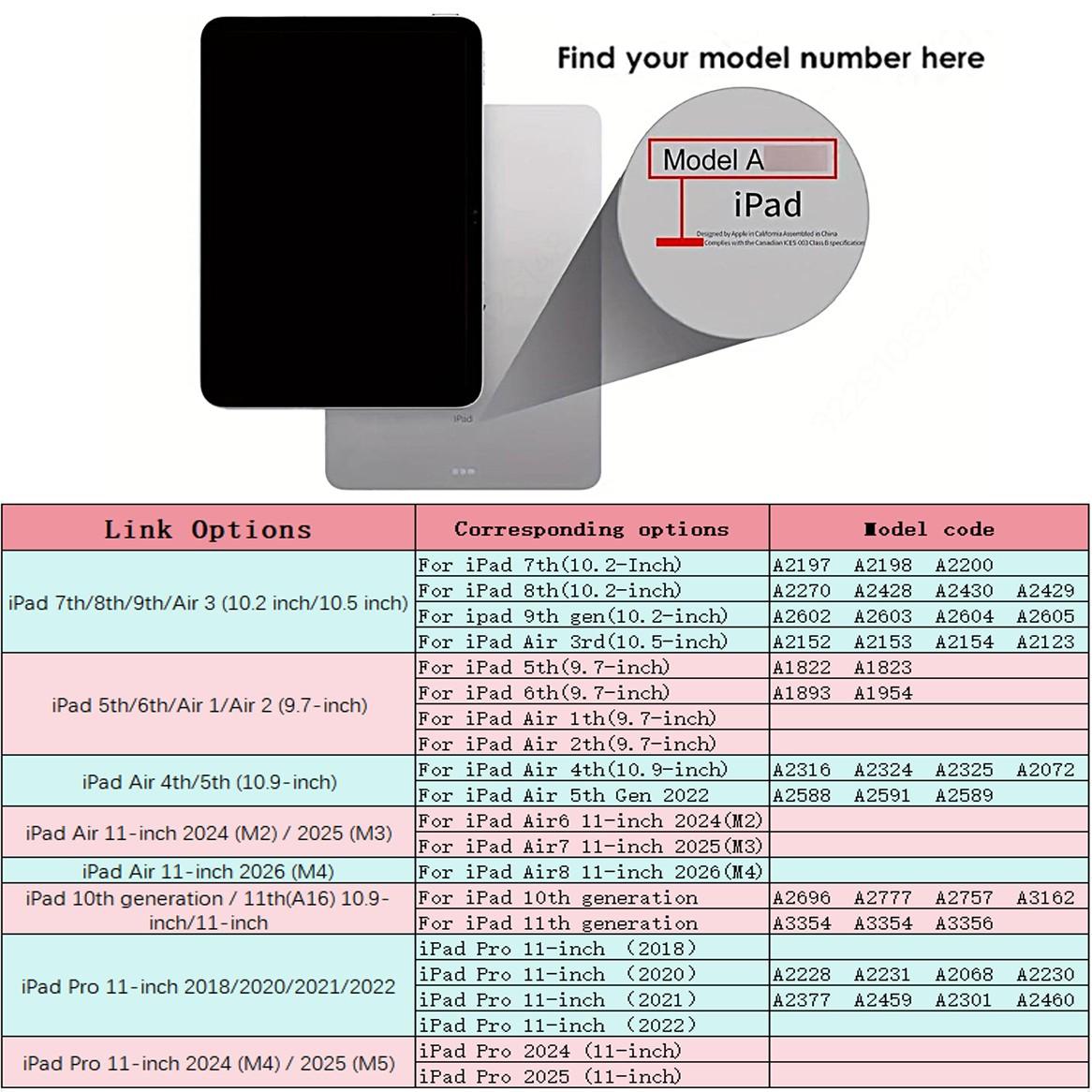 Cherry Bow Print iPad Case, Soft Shockproof Cover with Pen Slot, Auto Sleep Feature, Fits iPad 7-11 Inch Models