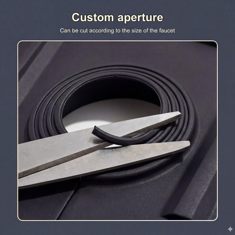 1pc Silicone Sink Faucet Splash Guard with Sloped Drainage, High Backing Water Catcher Mat, Non-Slip Sink Organizer Tray for Soap & Sponge, Waterproof Countertop Protector for Kitchen & Bathroom