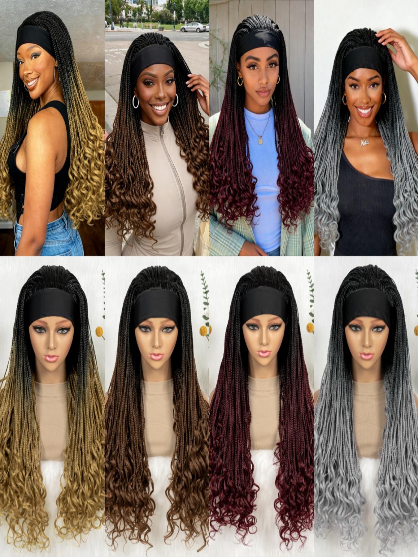 Fashion Ice Silk Braided Wig, Long Fine Cornrow Wave Tail, Easy Wear Daily Use, Stylish Artificial Hair Extension
