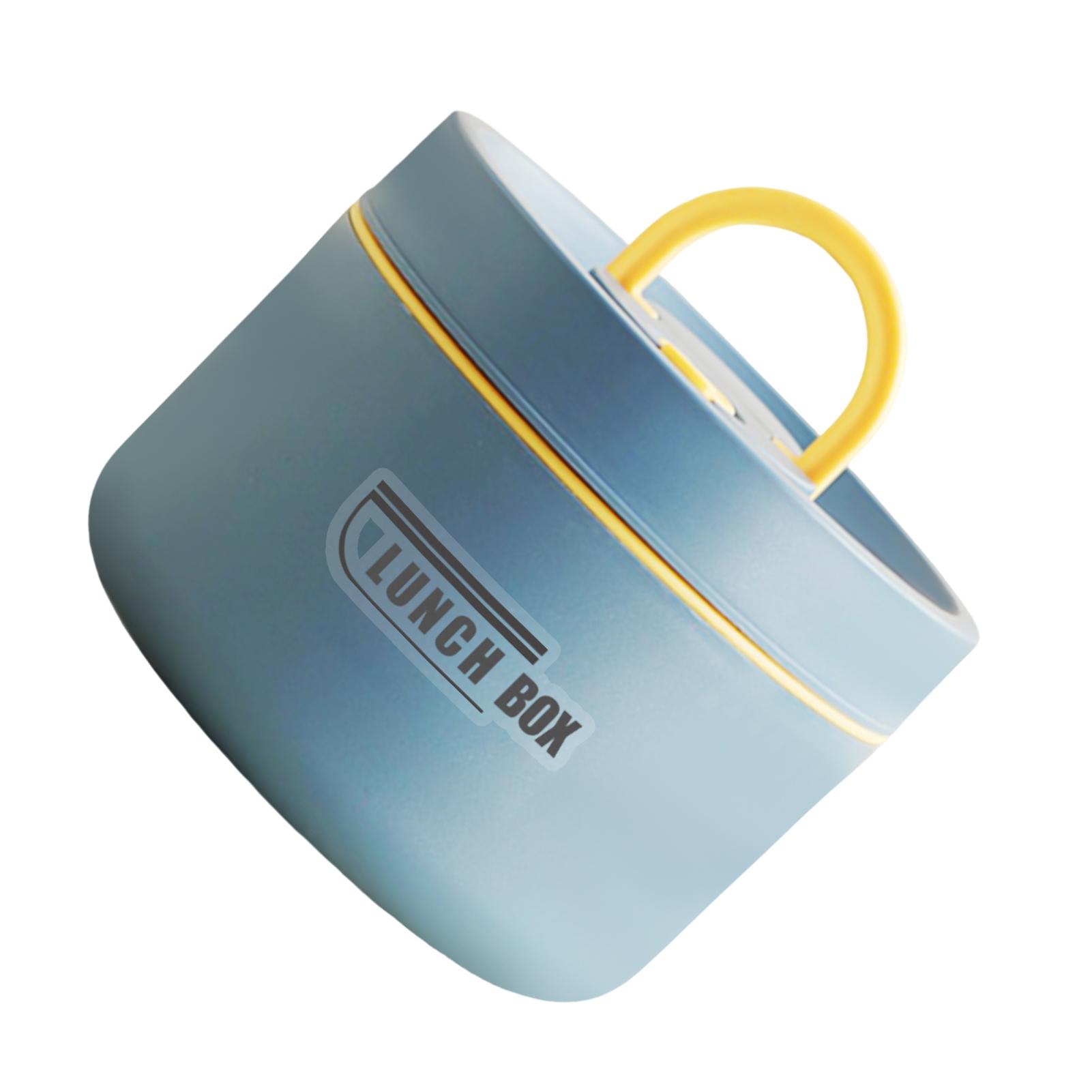 Stainless Steel Thermal Lunch Box Insulated Food Container with Leakproof Lid and Carry Handle for Work School Picnic Bento Keep Food Hot Cold