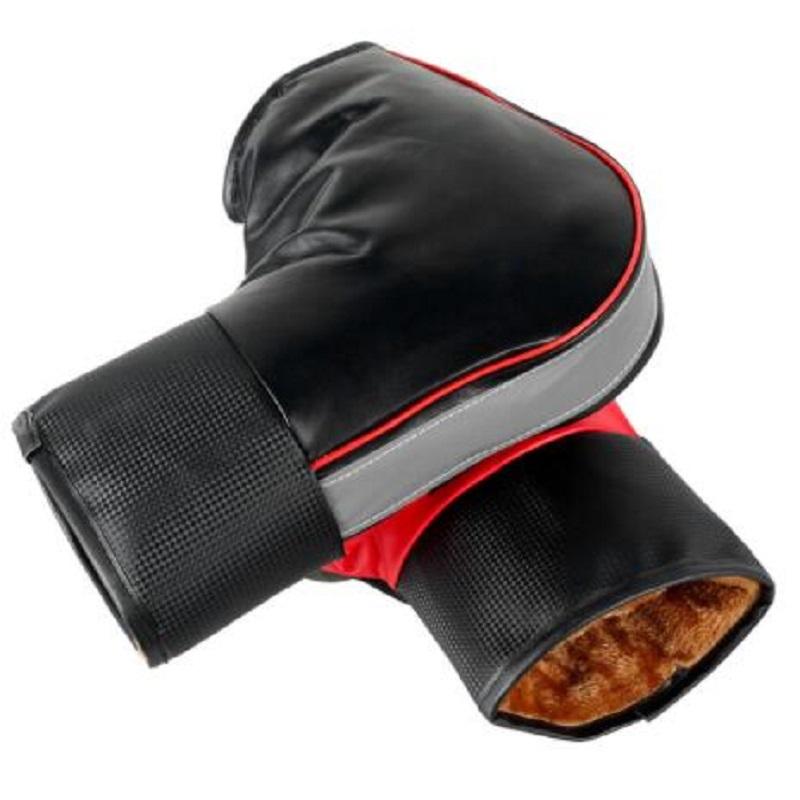 Winter Motorcycle Handlebar Covers, Electric Bike Windproof Gloves, Fleece Lined Thick Reflective Strips, Cross-Border
