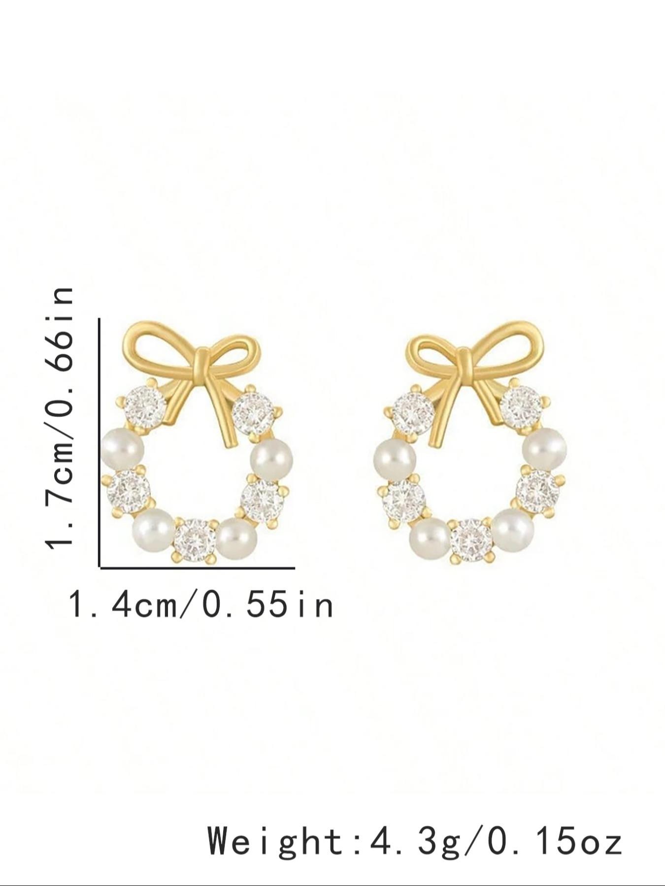 Elegant Pearl Butterfly Knot Hoop Earrings, Daily Wear Jewelry for Women, Stylish Ear Rings for Everyday Use, Perfect Gift Idea