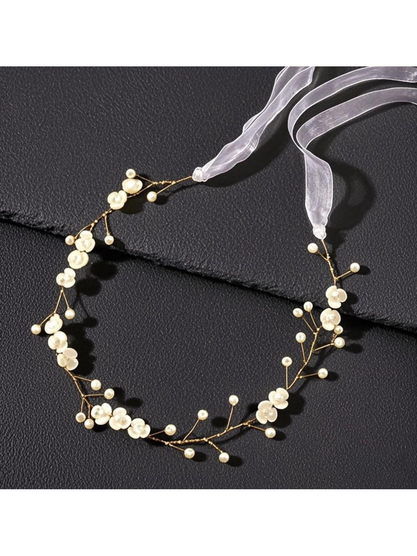 Luxe Petite Handmade Flower Pearl Hair Vine, Elegant Bridal Headpiece, Luxury Wedding Hair Accessory for Brides, Bridesmaids & Flower Girls