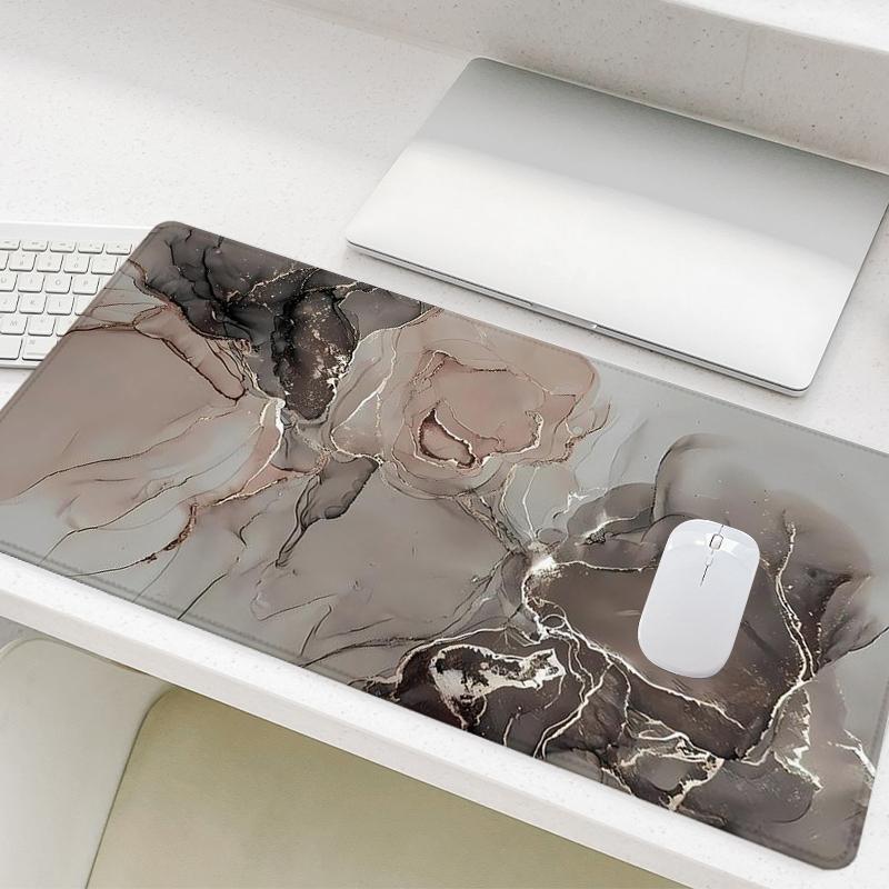 Abstract Marble Pattern Mouse Pad, 1 Count Rectangle Gaming Mouse Pad, Non-Slip Mousepad, Office Desk Keyboard Mouse Mat for Home Office Game Room Desk