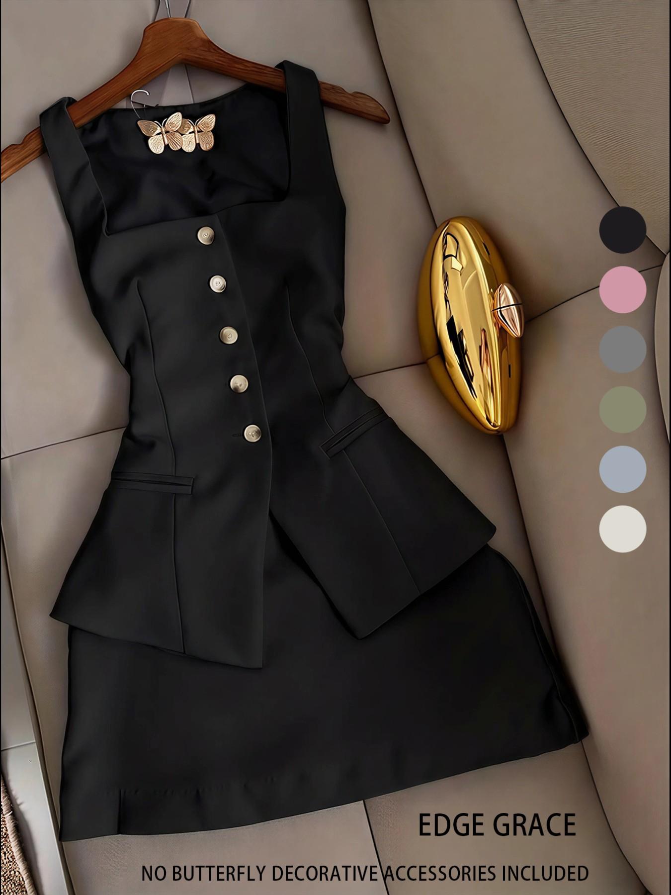 New Women's Short Skirt Two-Piece Set Vest Top Elegant Casual Fashion, Stylish Summer Outfit, Perfect for Daily Wear