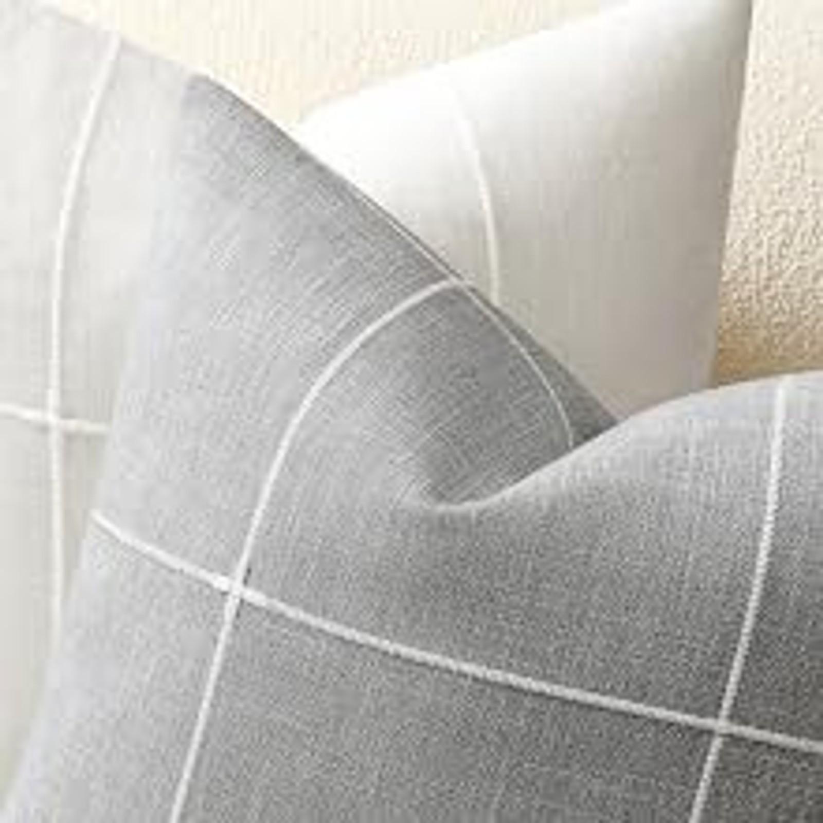 2-Pack Sage Green Grid Embroidery Throw Pillow Covers 18x18 Inch – Farmhouse Linen Checked Decorative Accent Cushion Covers, Home Decor for Sofa Bed Living RoomGift