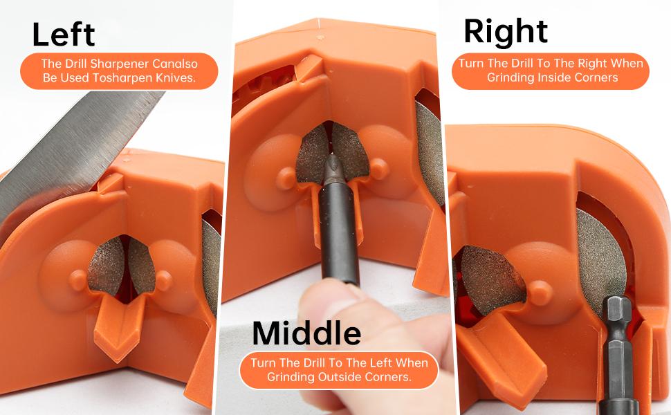 Bit Sharpener – Multipurpose Bit Sharpener Tool with 2 Grinding Wheels, Angles for HSS, Masonry & Carbide Bits (5/64"–5/8") Bit Sharpener – Multipurpose Bit Sharpener Tool with 2 Grinding Wheels, Angles for HSS, Masonry & Carbide Bits (5/64"–5/8")