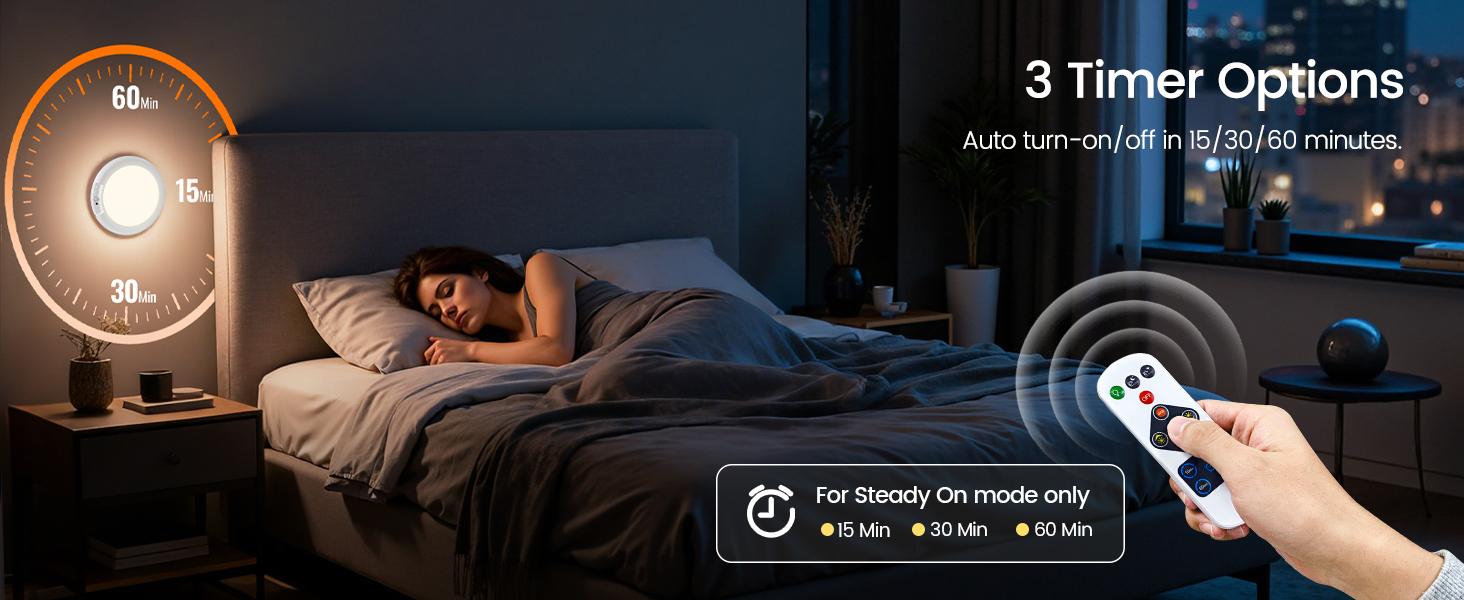 Rechargeable Ceiling Light with Remote Control, Human Body Sensing, Adjustable Color Temperature, Wall-Mounted, Ideal for Closet, Storage, Living Room