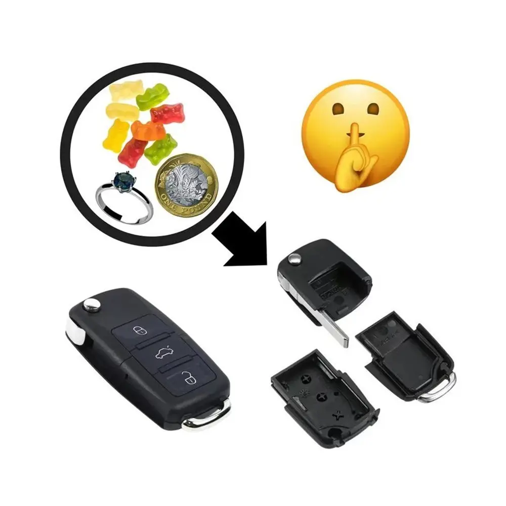 Hidden Car Key Medication Box, Portable Storage + Smart Pill Organizer, Essential for Travel, Discreetly Fits in Your Bag