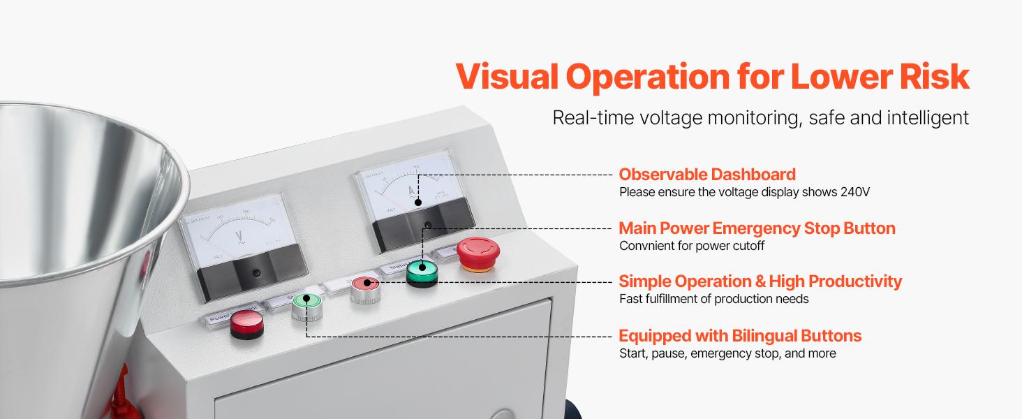 VEVOR Feed Pellet Mill Machine, 4 mm Animal Feed Pellet Making Machine, 3KW 240V Animal Food Granulator Mill Machines with 3 Pressure Rollers 4 Wheels, Ideal for Poultry, Livestock, Farm Animals