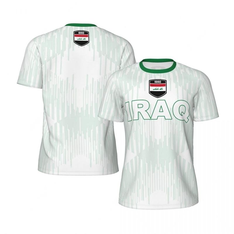 Iraq Flag Graphic Mens Football Jersey Fashion National Emblem 3D Printed Sports T Shirt Casual Oversized Breathable Tees Tops ﻿