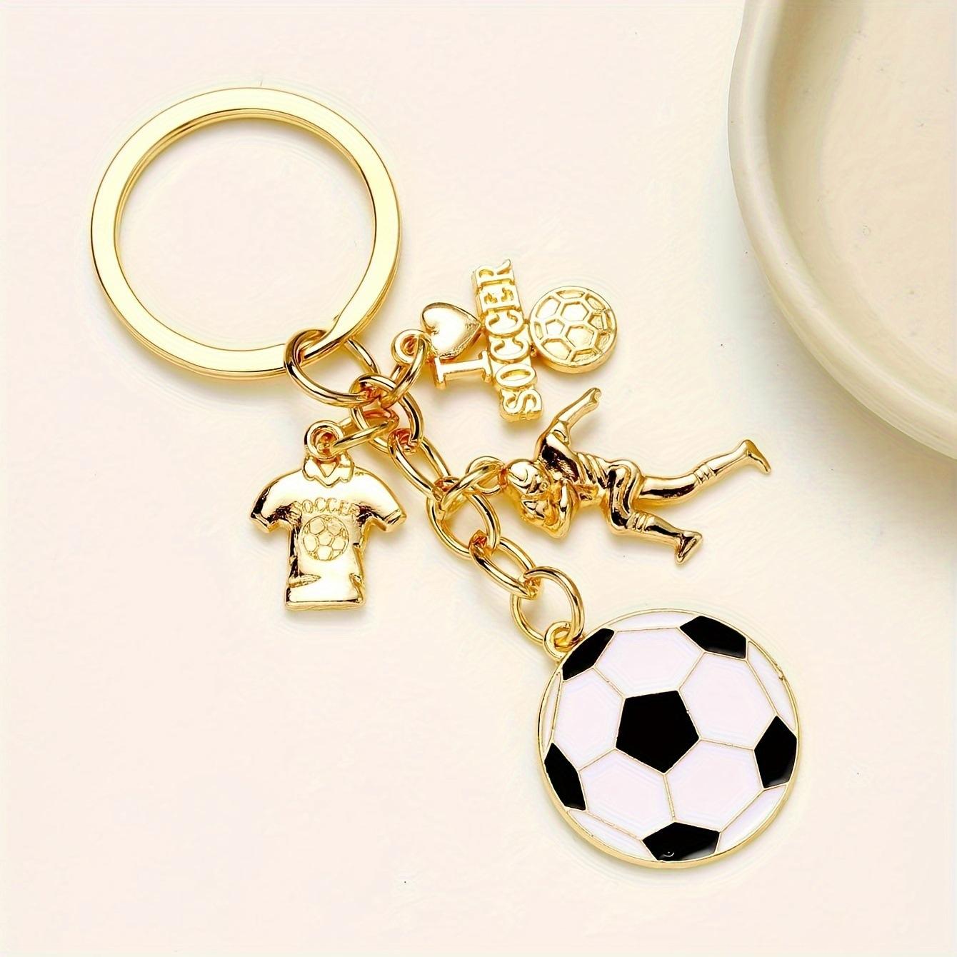 Fashion Zinc Alloy Oil Drip Football Keychain, Sports Game Key Ring for Athletes, Backpack Pendant Gift for Friends & Boyfriend,Creative DIY Sports Ball Keychain, Football Keyring Bag Charm, Unique Key Holder Accessory, Perfect Gift for Sports Enthusiasts