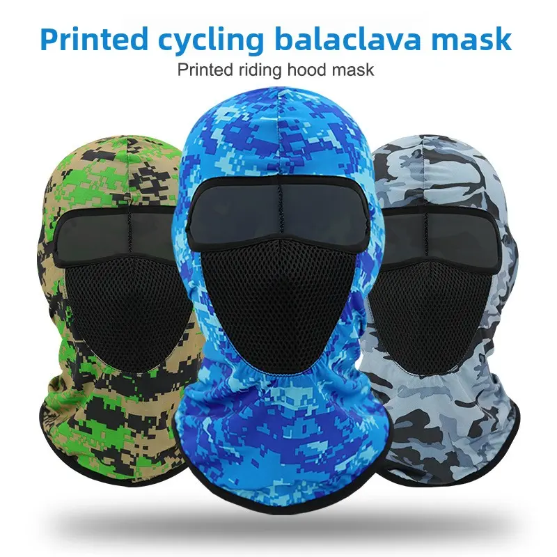 Ice silk printed hat, outdoor cycling hood, face mask, breathable liner, bicycle mask, hood hat Ice silk printed hat, outdoor cycling hood, face mask, breathable liner, bicycle mask, hood hat