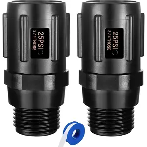 2pcs Garden Hose Pressure Regulator 25 PSI, 3/4" FHT × 3/4“ MHT, Pressure Reducer, Great for Drip Irrigation System Distributing Regulator drip Irrigation Parts emitters for drip line (2 Pack)