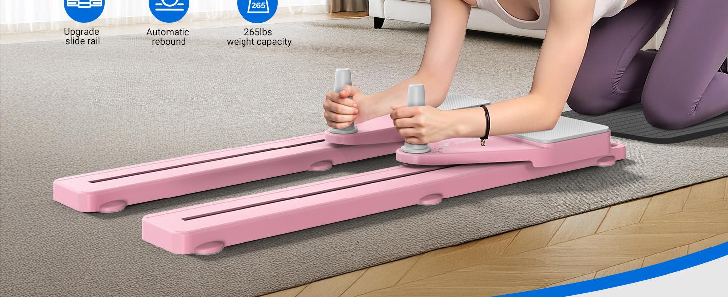 Merach Multi-functional Ab Exercise Board, Foldable Home Pilates Reformer with Knee Mat, Timer and Resistance Bands, Abs Workout Equipment for Abdominal & Core Strength Training