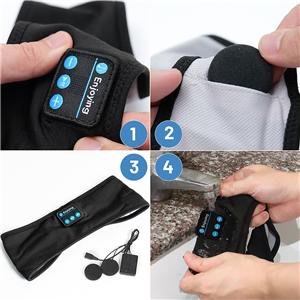 Sleep Soft Ear Mask,Sports Headband with Ultra-Thin HD Stereo Speakers, Unisex, Perfect for Sleeping,Workout,Jogging,Yoga,Insomnia, Air Travel, Meditation Audio Headphone Black Electronic