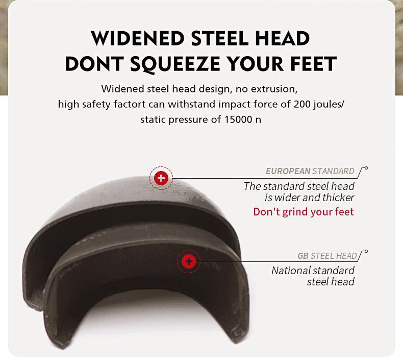 Splash-proof Smash-proof Puncture-proof Breathable Safety Shoes Lightweight Steel Toe Brown Non-slip Work Shoes for Women Footwear Bridal SpringStatements