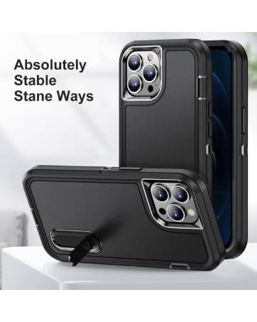 IDweel for iPhone 8 Case & for iPhone 7 Case with Screen Protector (Tempered Glass),3 in 1 Shockproof Hybrid Heavy Duty Hard PC Cover Soft Silicone Sturdy Bumper Full Body Sturdy Case, Purple