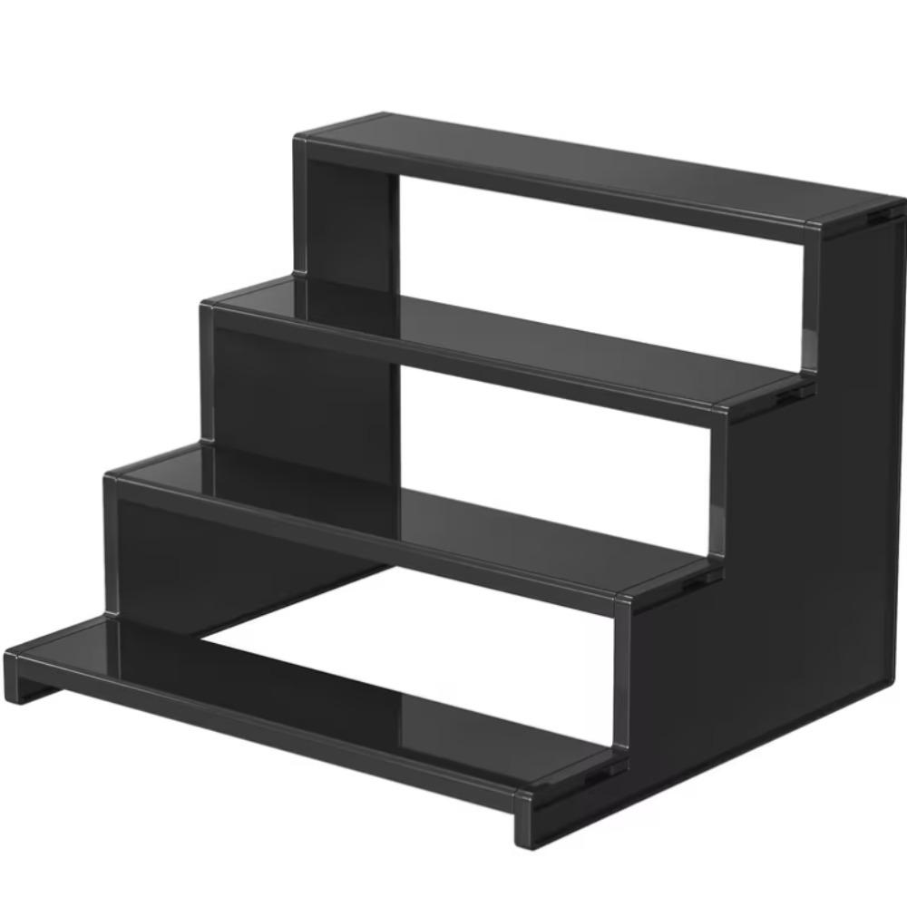 Multi-layer black display rack, tool-free assembly display box for perfume, action figure and seasoning organizing and storage rack, Cosmetic Display Stand