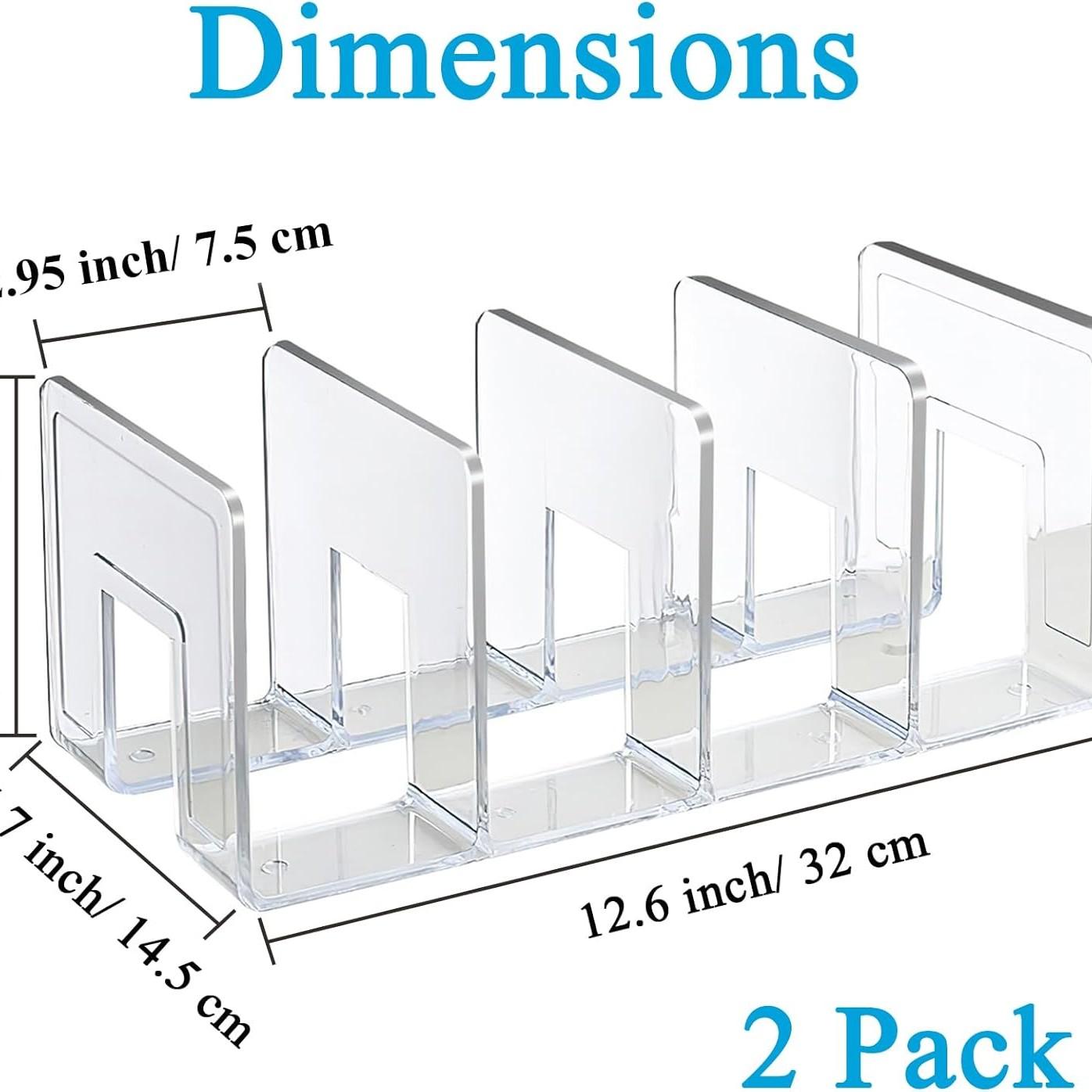2-Pack Transparent 4-Compartment Bag Organizer, Closet Divider for Handbags, Scarves, Ties, Rack Storage Solution, Essential Wardrobe Accessory
