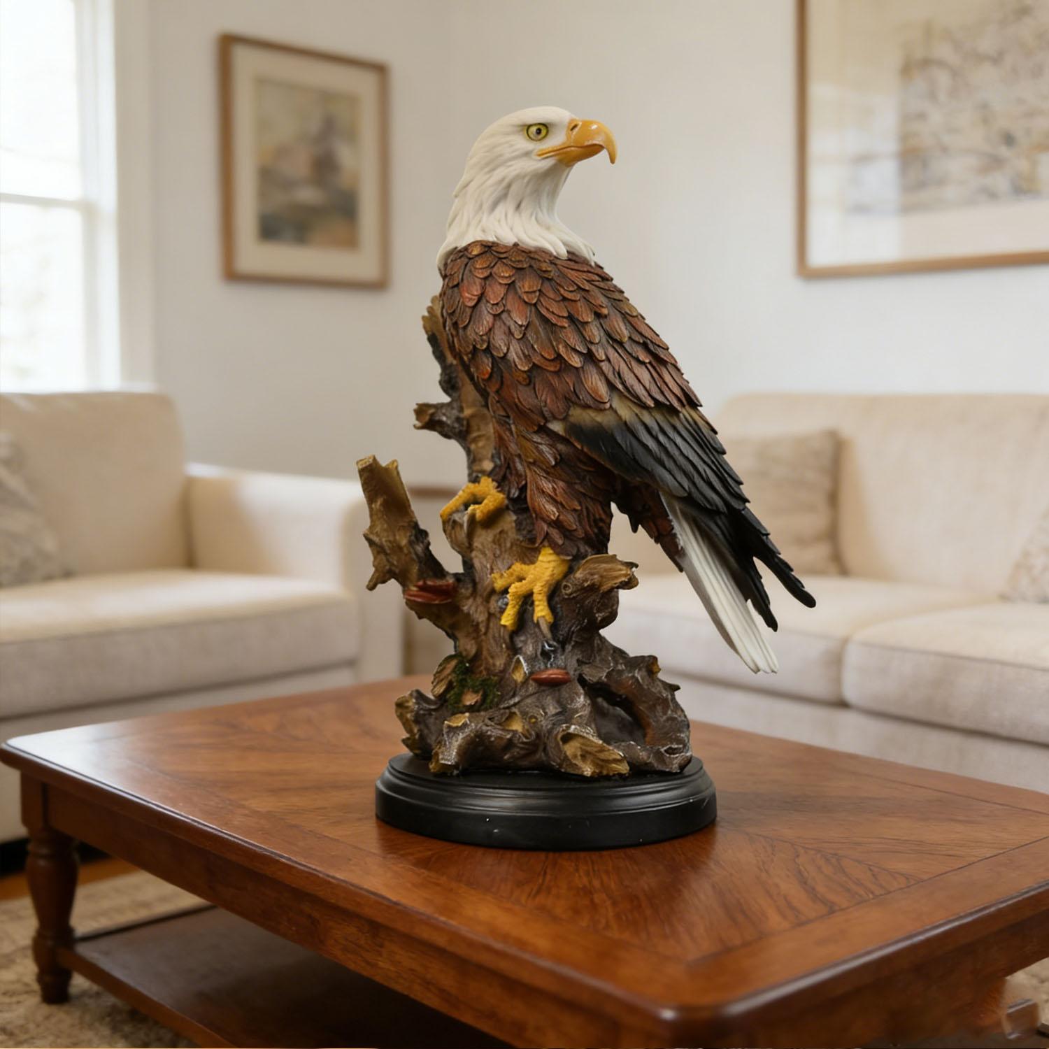 Large-Scale Eagle Resin Craft, High-Detail Soaring Eagle Sculpture, Museum Exhibition Hall Art Display, Gallery Decoration