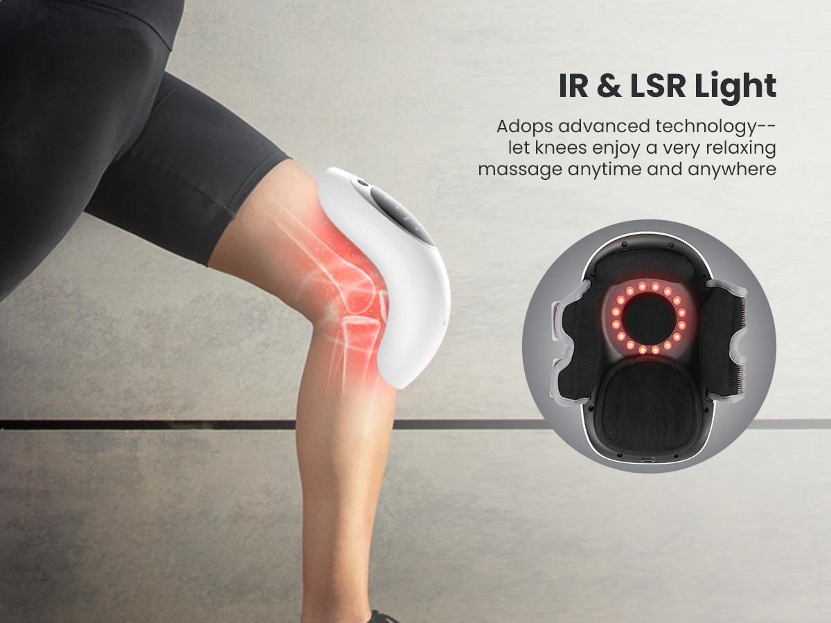 COMFIER Comfort Heated Knee Massager, 3 Vibration Modes Leg Relaxation Massager, 3 Heat Adjustment Modes Leg Relaxation Massager , with LED Screen