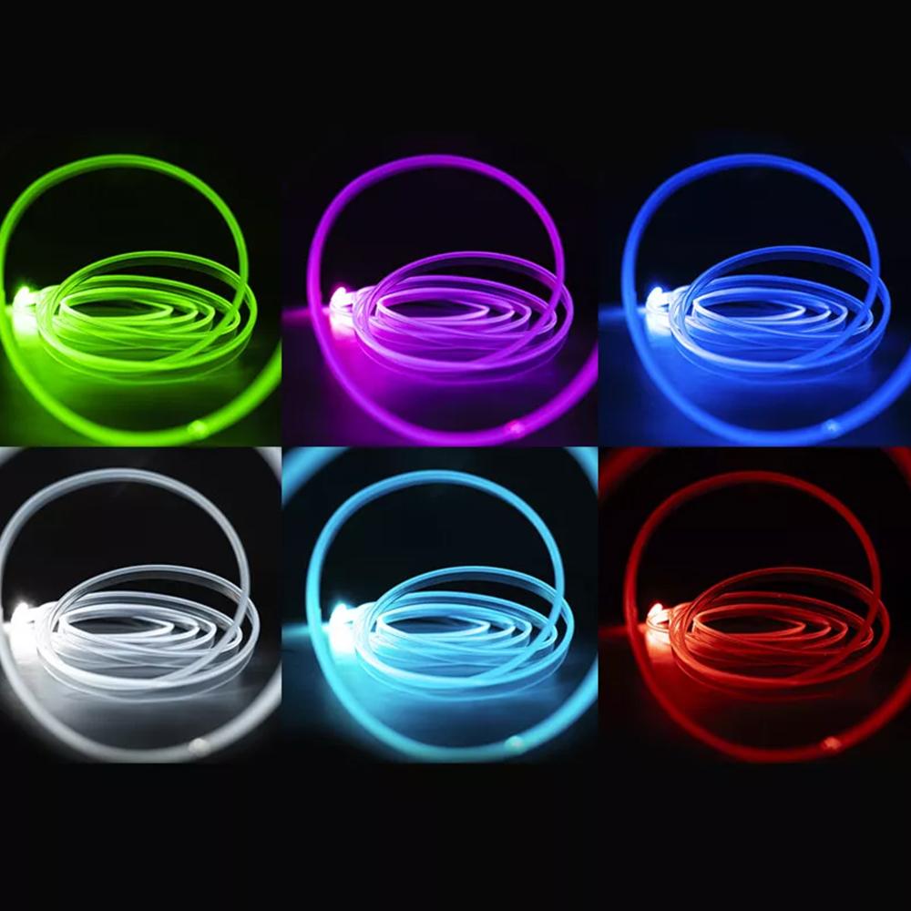 RGB Car Lights Wireless RGB LED Strip Lights Kit with Music Sync 12V Car Plug for Vehicle Interior Decoration Fiber Optic Cable Included,  led light strips