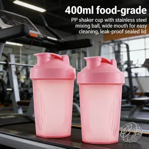 2 Protein Shaker Cups, BPA-Free, Ideal for Smoothies & Sports Drinks, Perfect Gift, Made of Polypropylene, with Stirring Feature