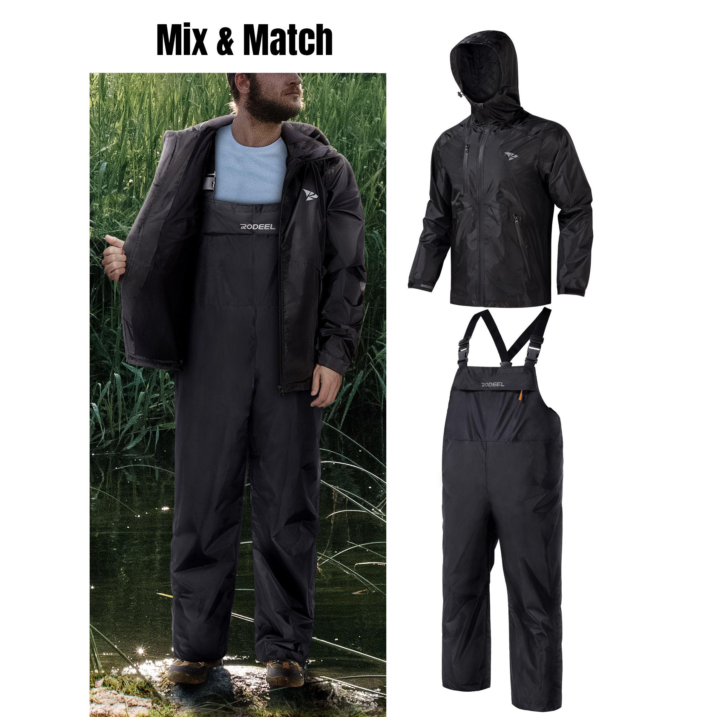 【RODEEL】717 Waterproof Bib Overalls Men Durable Rainwear with Adjustable Suspenders and Chest Pocket Relaxed Fit Pants Workwear for Outdoor Sports Hiking Fishing Boating Car Washing Construction Landscaping Gardening Workwear Menswear, Holiday Gift 【RODEEL】717 Waterproof Bib Overalls Men Durable Rainwear with Adjustable Suspenders and Chest Pocket Relaxed Fit Pants Workwear for Outdoor Sports Hiking Fishing Boating Car Washing Construction Landscaping Gardening Workwear Menswear, Holiday Gift