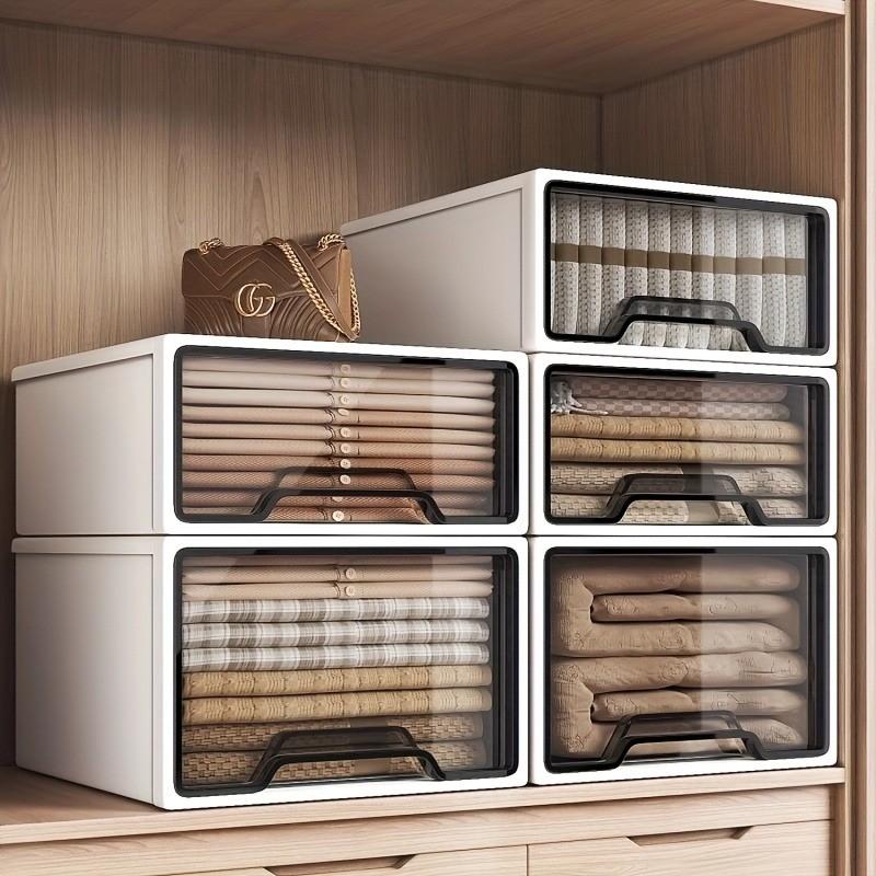 Drawer Storage Cabinet, No Assembly Required, Stackable Clothing Organizer, Multi-Functional Large Capacity, for Bedroom and Living Room