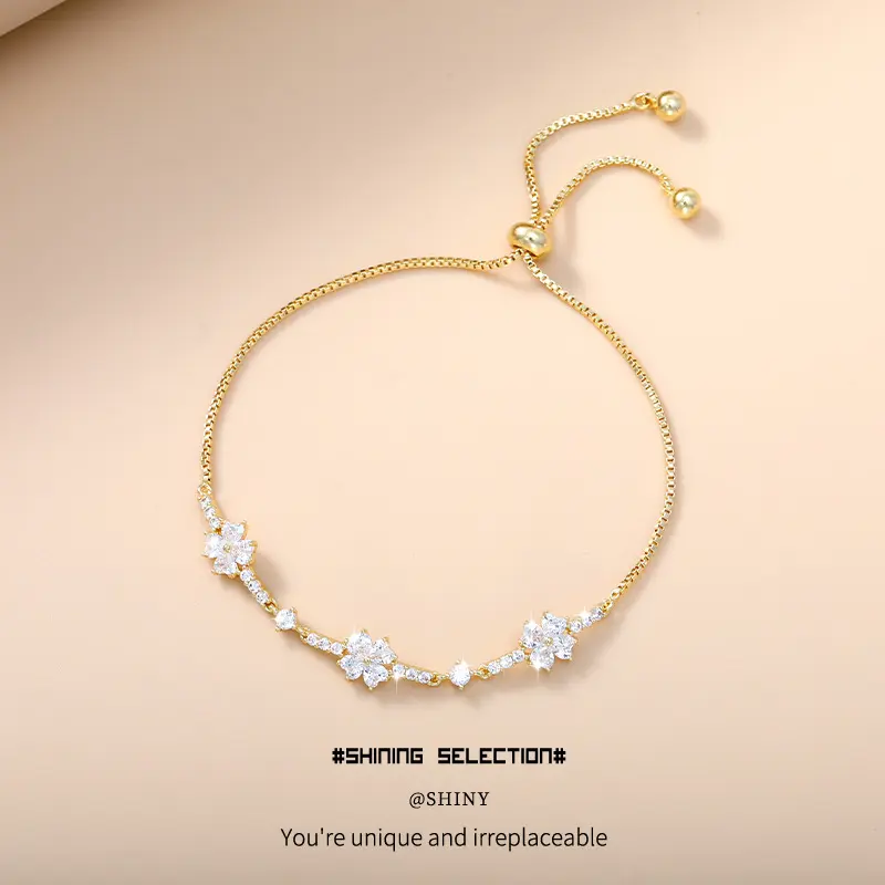 banquet wear adjustable fit bangle premium stainless steel gold-plated trendy bracelet woman hypoallergenic material polished floral copper jewelry spiritual accessory gold bangle bracelet high-end jewelry four-,Silver,Tone,Stai,u,Elk,Sno,handmade,crystal