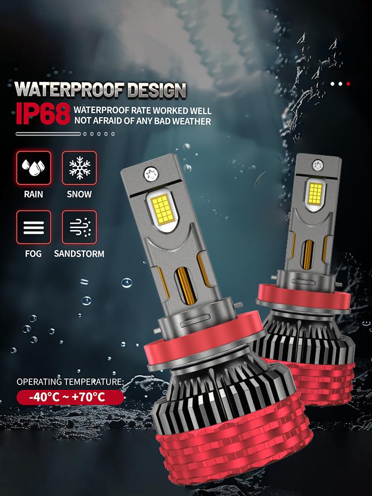 2pcs H4 H7 LED Headlight Bulbs Canbus H1 H3 H11 9005 9006 9012 HB3 HB4 HIR2 9007 H13 260W 80000LM Car Headlamp Turbo Light 12V