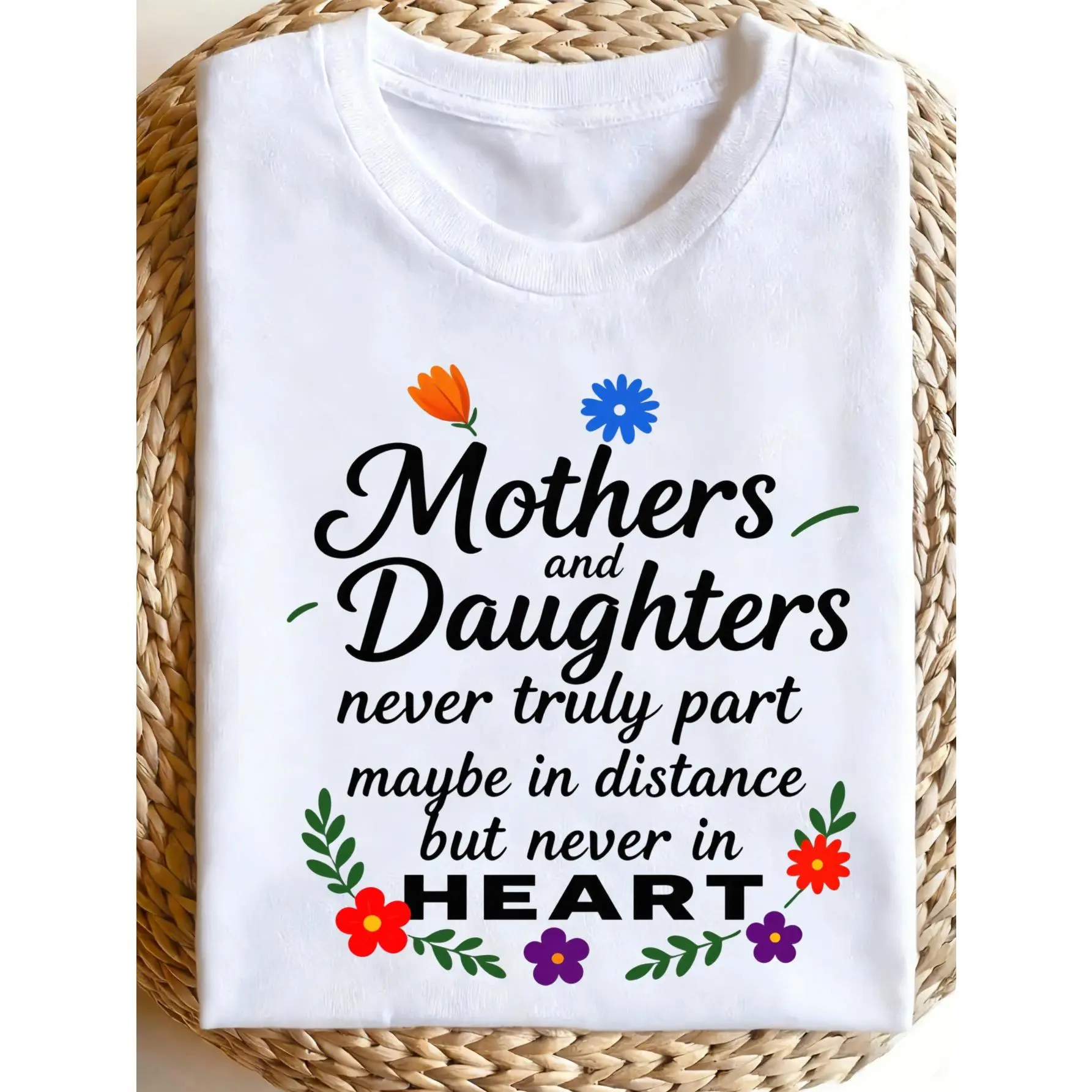 Family Matching Shortsleeve Round Neck Sports Tops - Mother-Daughter Cartoon Letter Print Unisex Soft Comfortable All-Season Daily Wear Family Gift