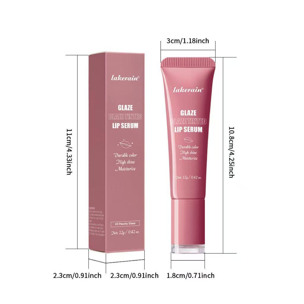 1 Piece Donut-shaped Peptide Essence Lip Gloss, Moisturizing Lipgloss, Long-lasting Moisturizing Tinted Lip Balm, Versatile Lip Makeup for Daily No-makeup Looks