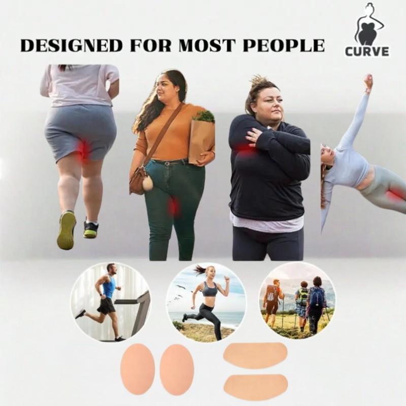 Unisex Sweat-Proof Light Skin Tone Friction Pad, Comfortable Disposable Thigh Protection Pads, Anti-Rub Skin Tape for Men and Women