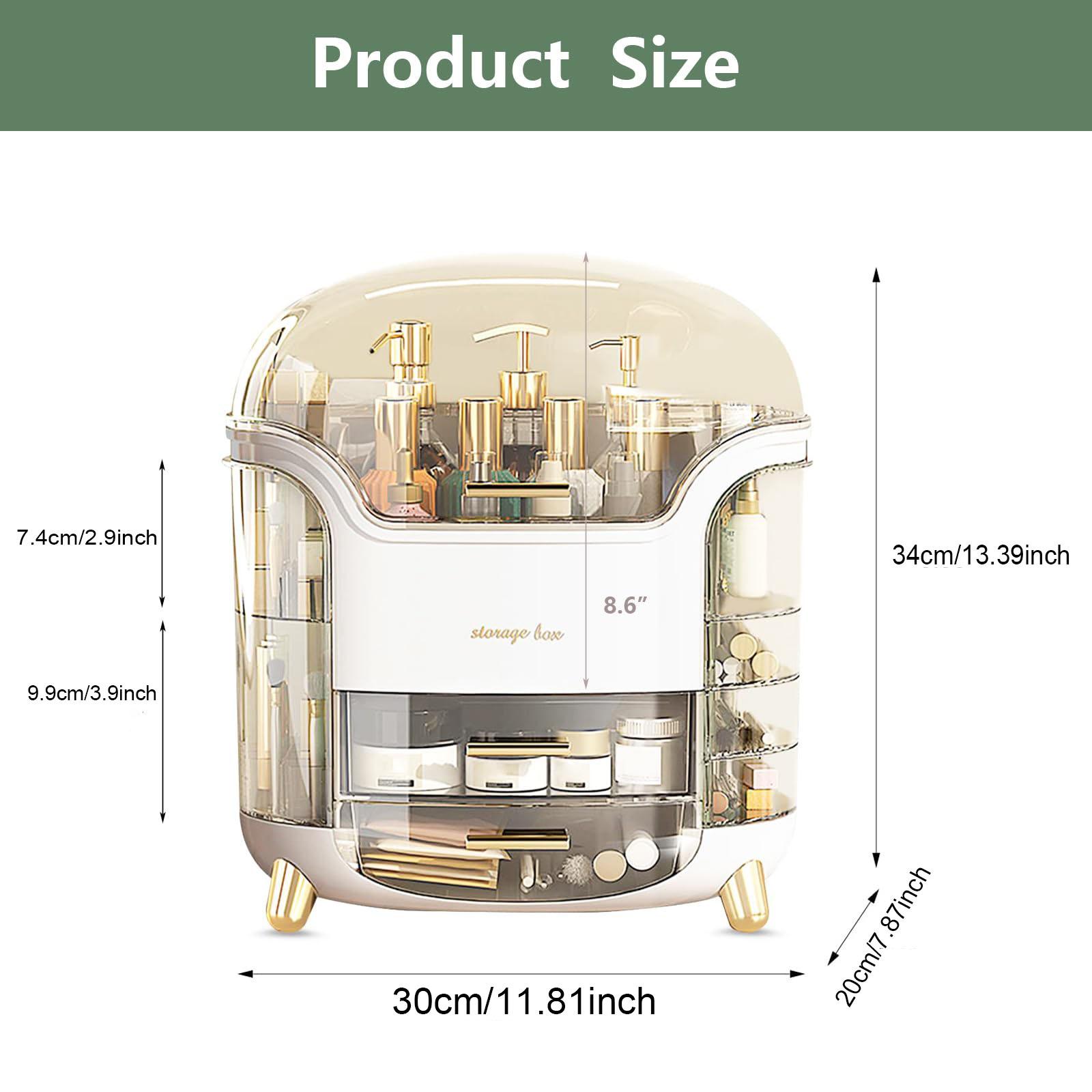 High-Quality Desktop Makeup Organizer, Dust-Proof Waterproof Cosmetic Storage Box, Bathroom Decor, Multi-Scene Lipstick Mask Brush Holder