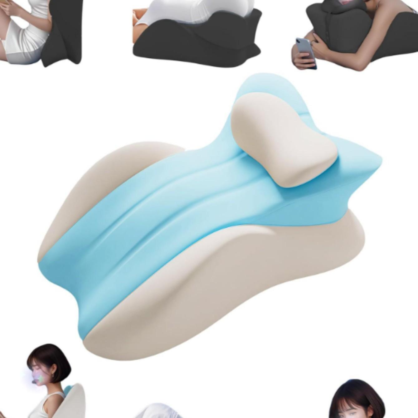 Portable Multi-Functional Comfort Pad, Couples Memory Foam Wedge Pillow, Cushion, Ergonomic Butt Support, Multiple Positions, Prone Position, Ideal for Home, Office, Yoga, Reading, Multiple Uses, Relieve