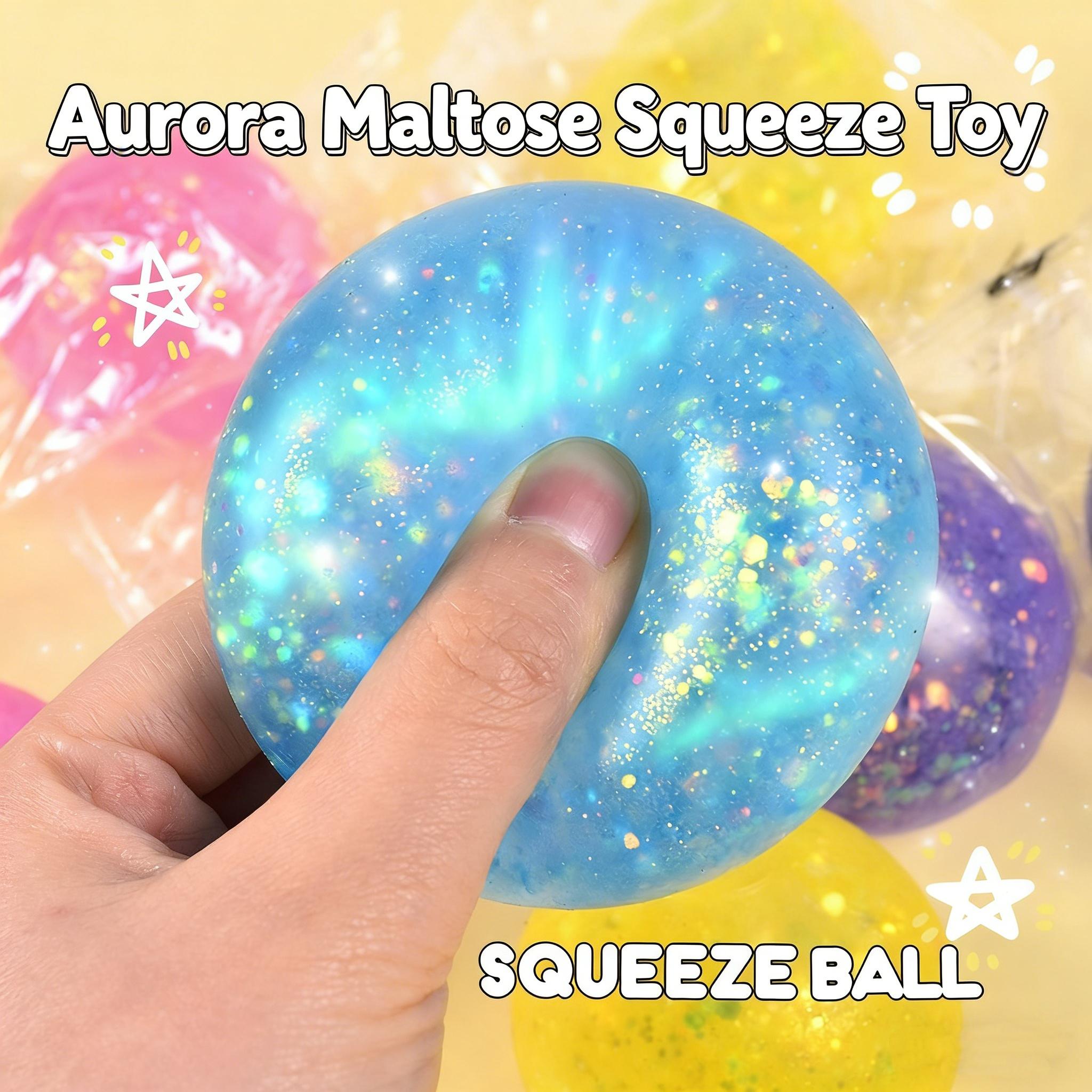 1-Piece Iridescent Soft Squishy Ball, Sleek Iridescent Style Durable TPR with Bouncy, Calming Squeeze for Stress Relief Fidget During Daily Breaks, Stress Relief Gadgets