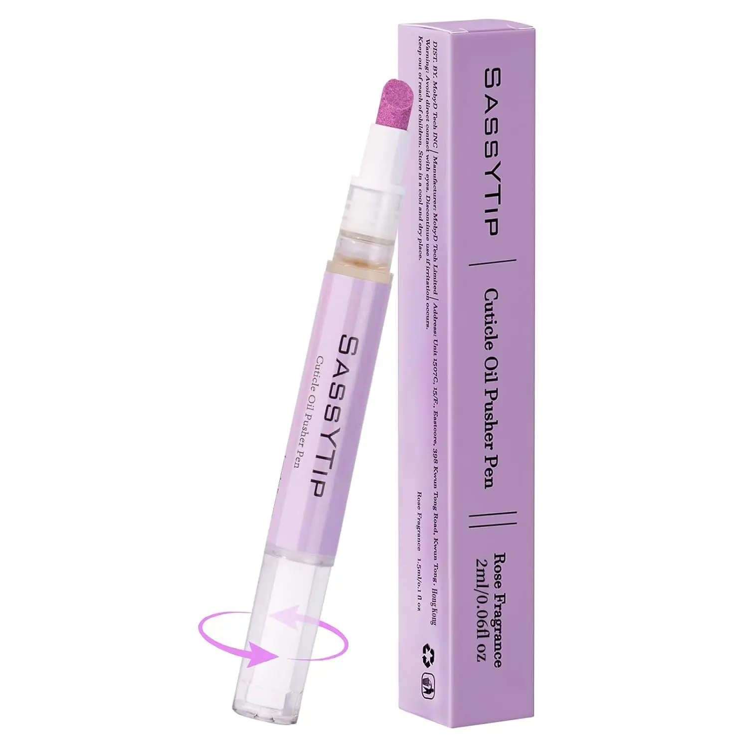 2-in-1 Cuticle Pusher Oil Pen,Cuticle Remove, Nail Care Strengthen |   Ceramic Exfoliates, Polishes & Smooths Cuticles, Moisturize Brighten, Manicure & Pedicure Tool for Finger & Toenails