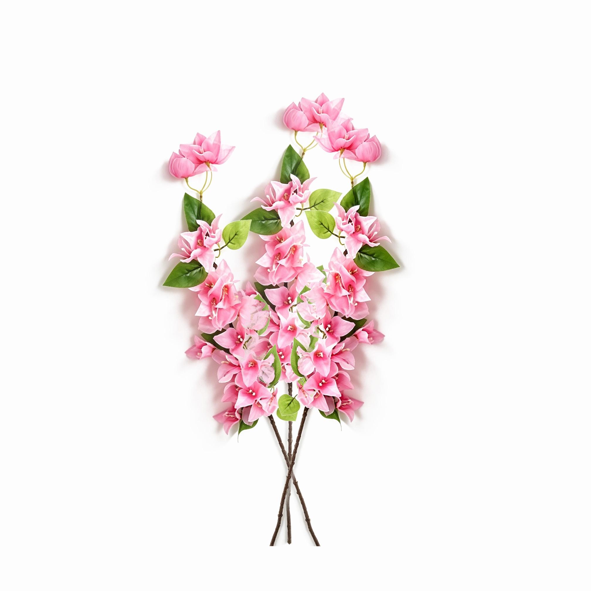3 Piece Artificial Plum Blossom, 31.5 Inch Silk Plum Blossom, DIY Garden Home Wedding Party Decor, Indoor Outdoor Decoration