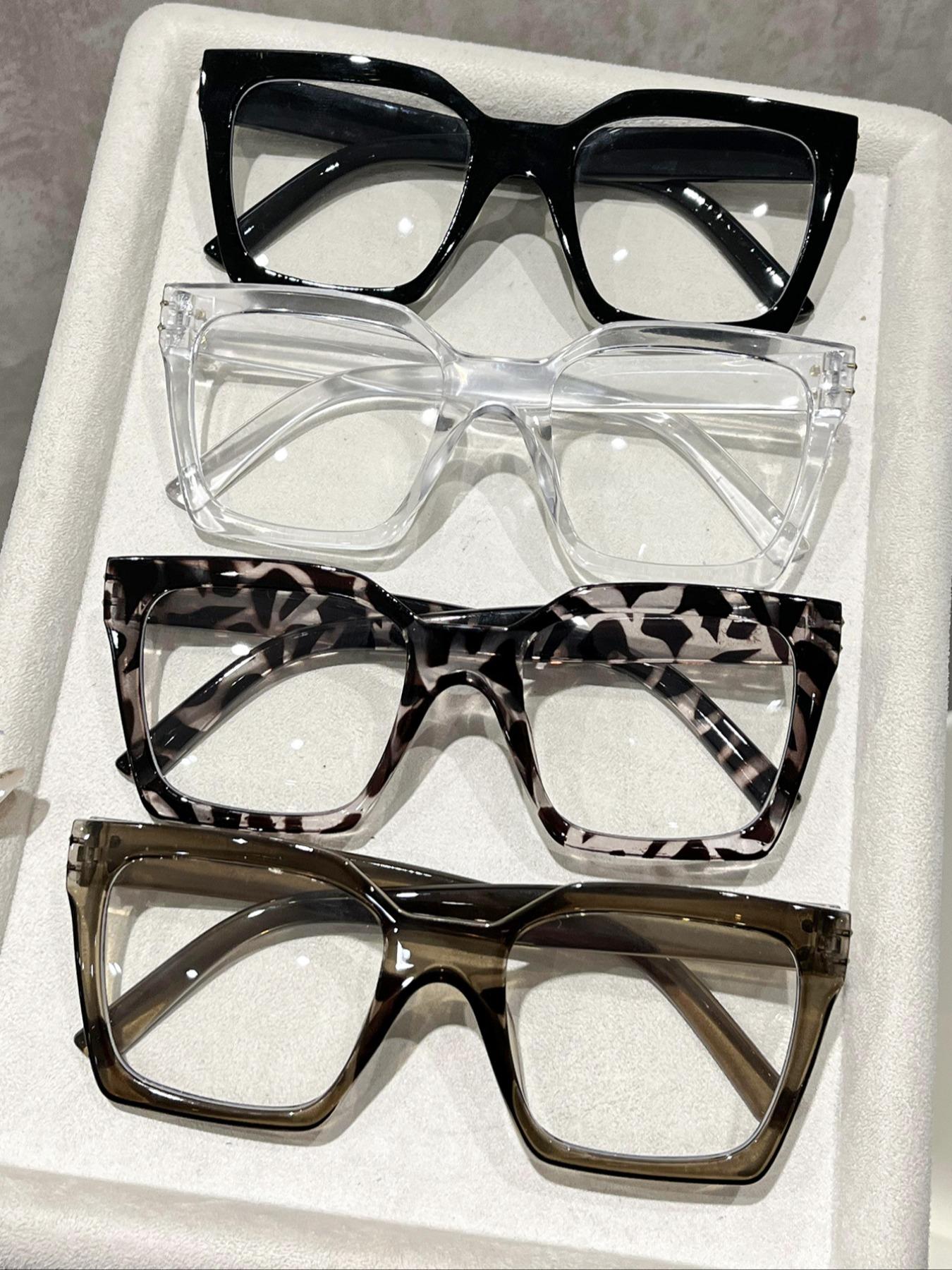 Unisex Fashionable Leopard Pattern Eyeglasses, Stylish Square Frames, Trendy Casual Eyeglasses for Everyday Use, Fashion Accessories for Outdoor Activities, High Quality Eyewear, Classic Fashion Glasses