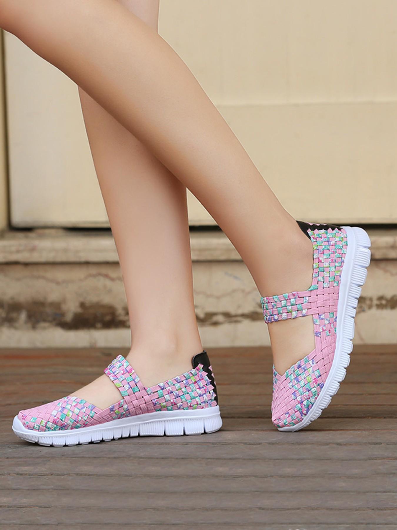 Women's Breathable Slip-On Casual Walking Shoes, Lightweight Anti-Slip Soft Sole Comfort Sneakers, All Season Textile Upper