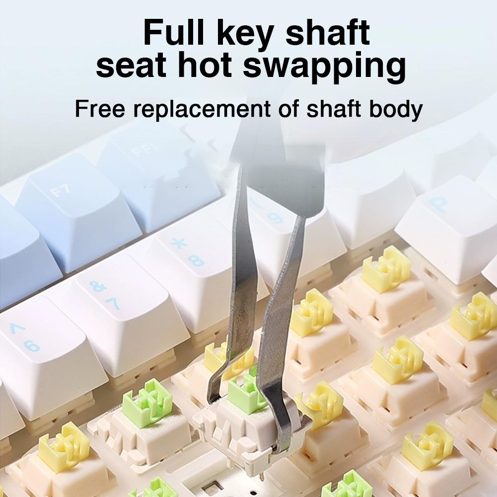 AULA F99 Wireless Mechanical Gaming Custom Keyboard, Numpad Tri-Mode BT5.0/2.4GHz/USB-C Gasket Hot Swappable, Pre-lubed Linear Switches, RGB Backlit Keyboard for Office Computer rainbow backlit Purple Creamy Budget Keyboard TikTokShopfalldealsforyou