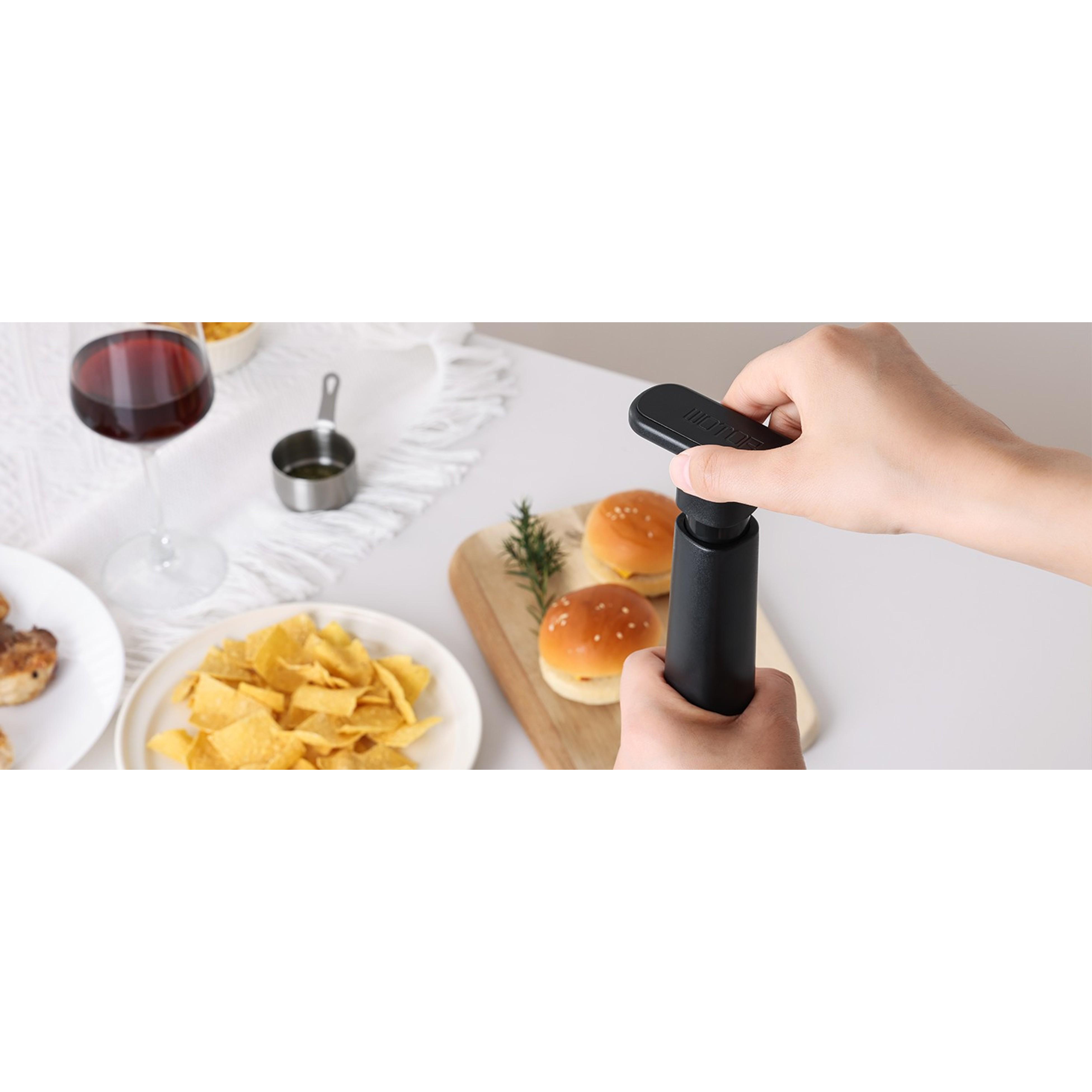 Wine Stoppers Vacuum, Silicone Wine Saver & Preserver, Reusable Bottle Sealer, Keep Fresh (Black, 12 Pieces)