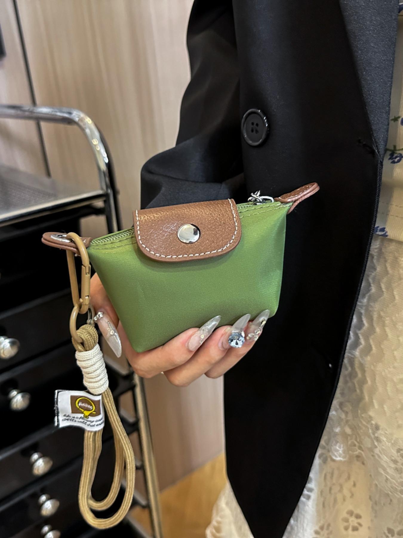 Women's Mini with Detachable Nylon Wristband, Zipper Closure, Decorative Bag, Wrist Strap Wallet, Christmas Gift, Suitable for Young Girls